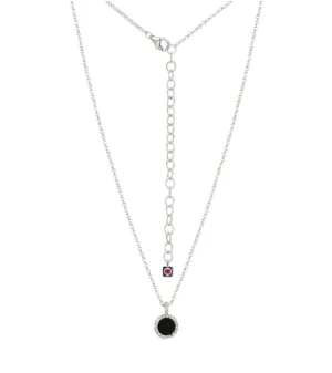 ELLE Black Agate Rope Trim Necklace (SI3417)