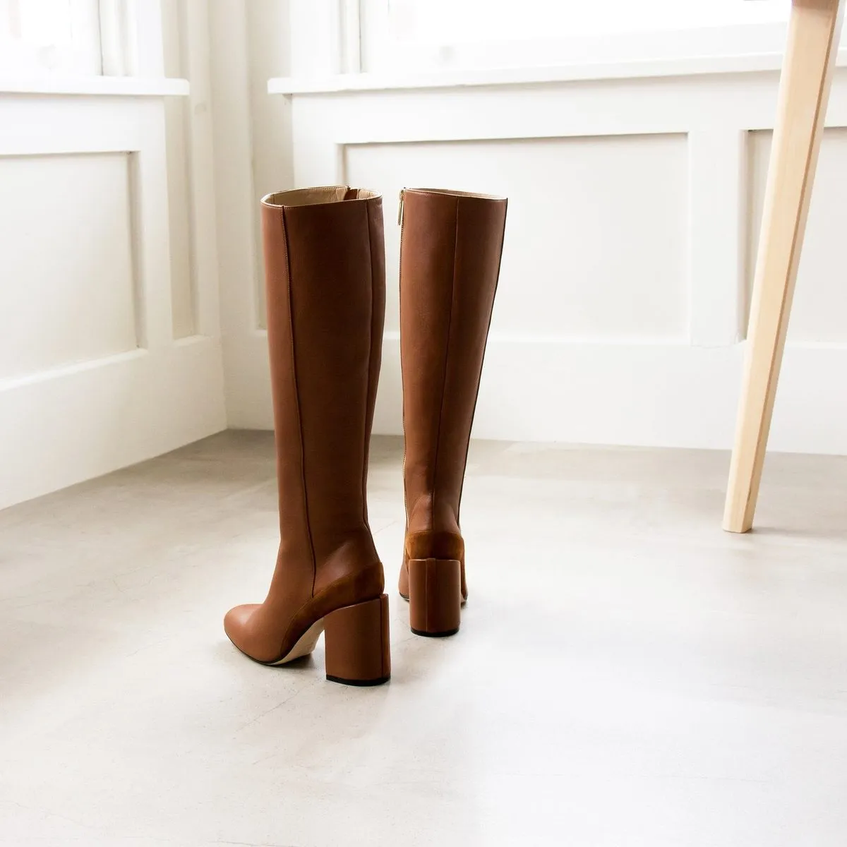 Elle Knee Boot, Walnut