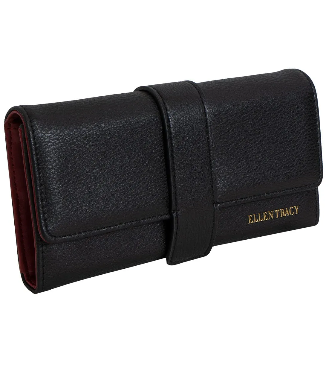 Ellen Tracy Pebble Grain Clutch Wallet