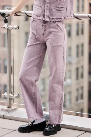 Elodie Full Length Jean in Dusty Lilac