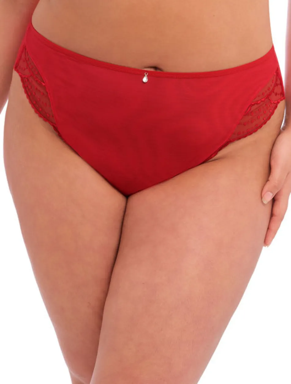 Elomi Priya Brazilian Briefs, Haute Red