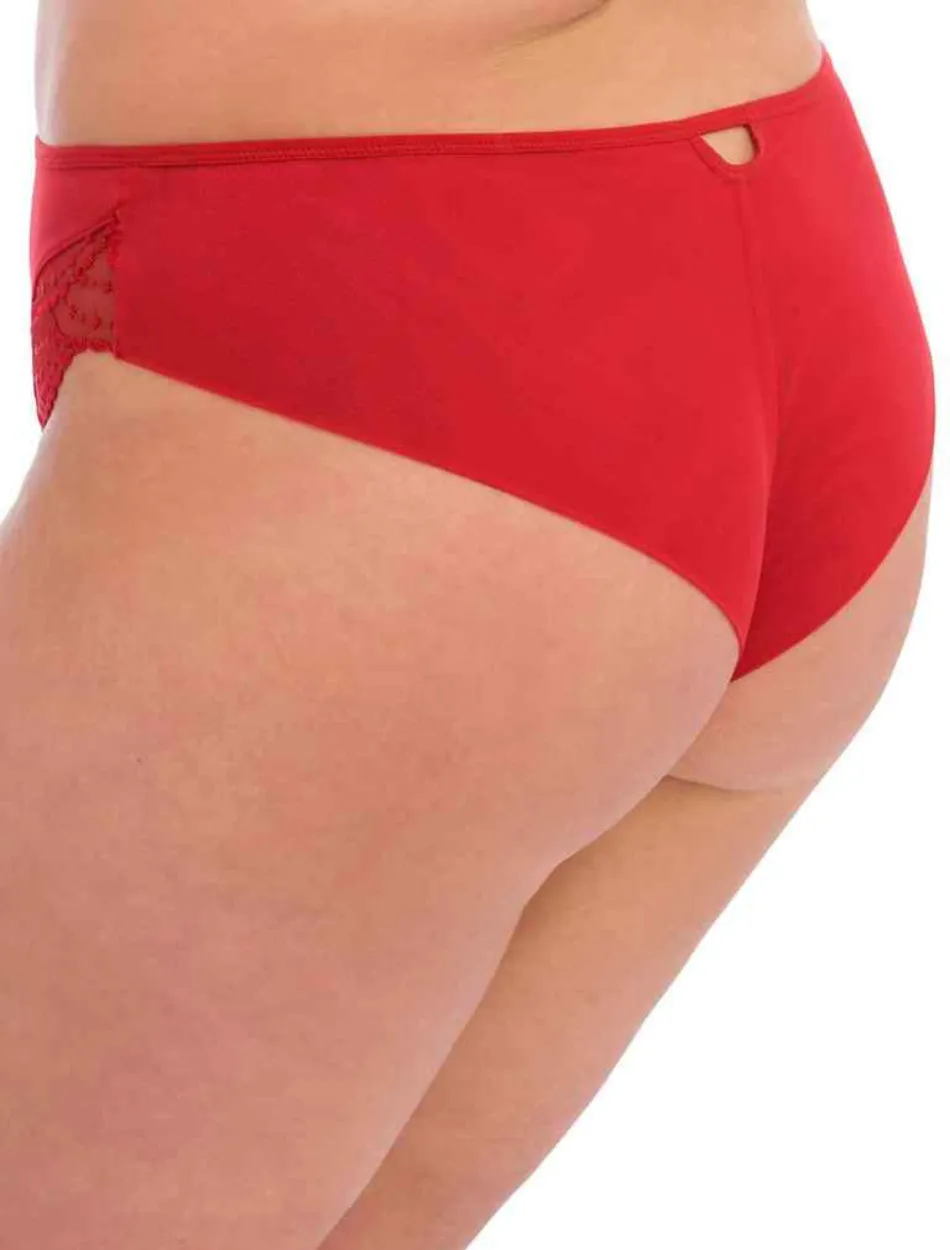 Elomi Priya Brazilian Briefs, Haute Red