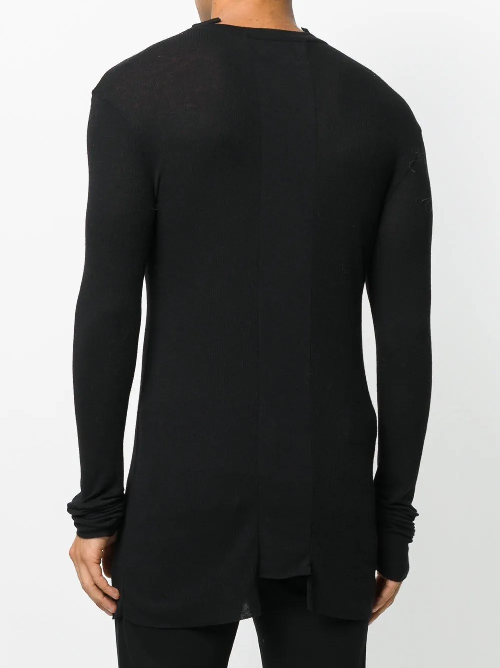 Elongated Sleeves Jumper Black