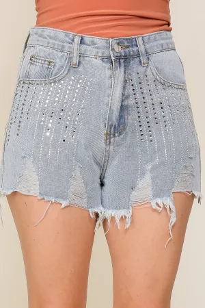 Elowen Distressed Denim Short