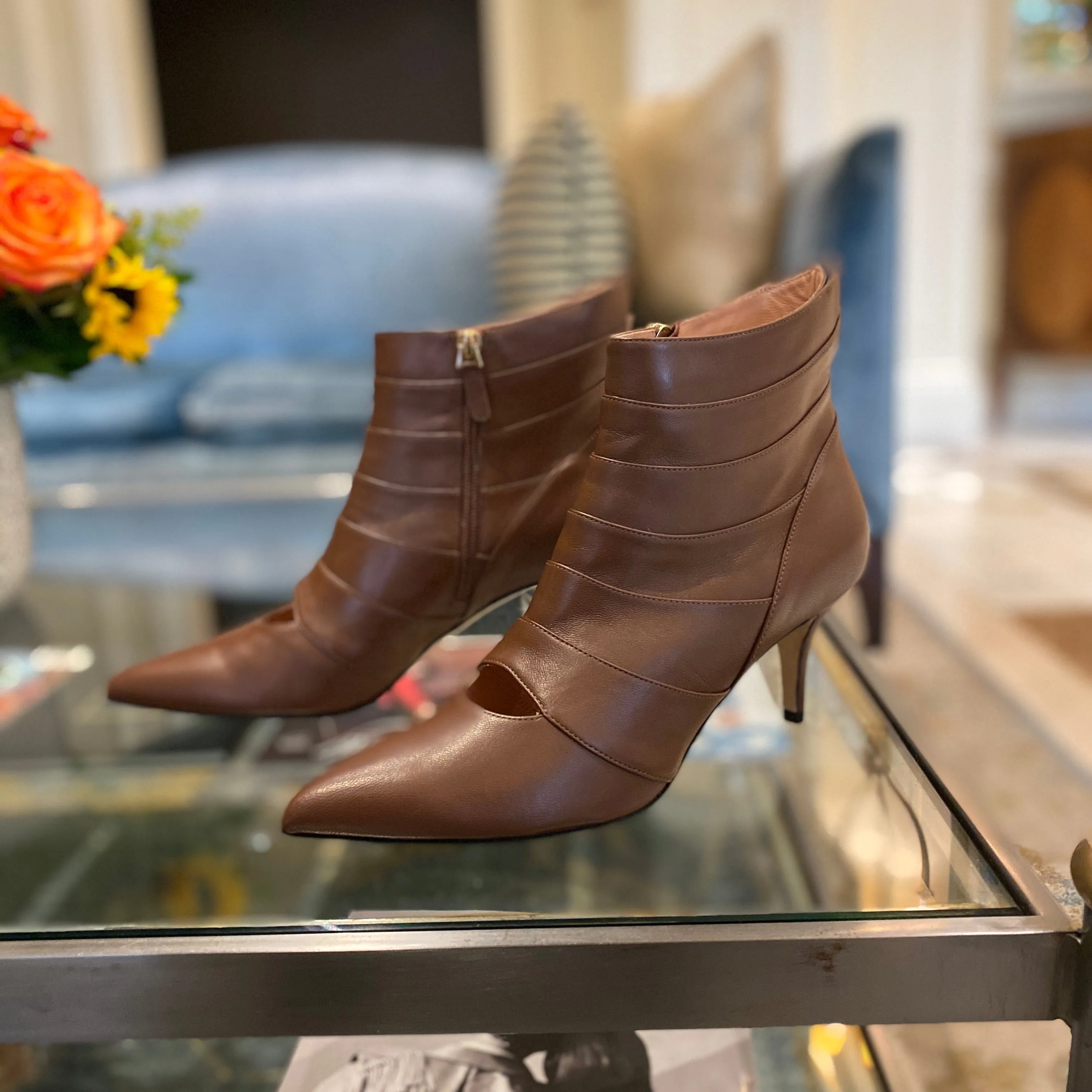 Elsie Low Heel Boot -Cocoa