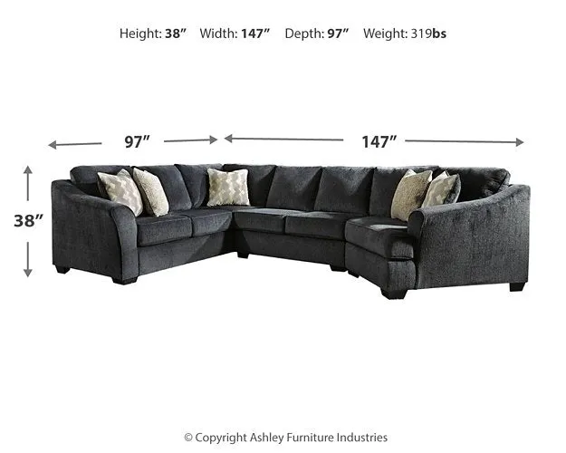 Eltmann 3-Piece Sectional with Cuddler