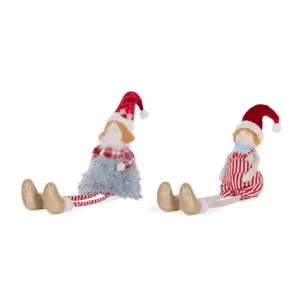 Elves Sitting Candy Cane Striped 76cm.