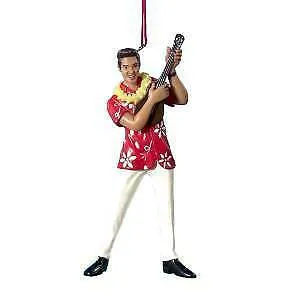 Elvis® Red Hawaii Shirt With Ukulele Ornament