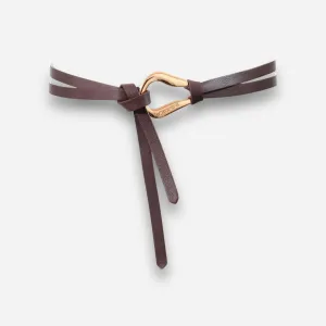 Elysian Knot Belt - Dark Brown Gold