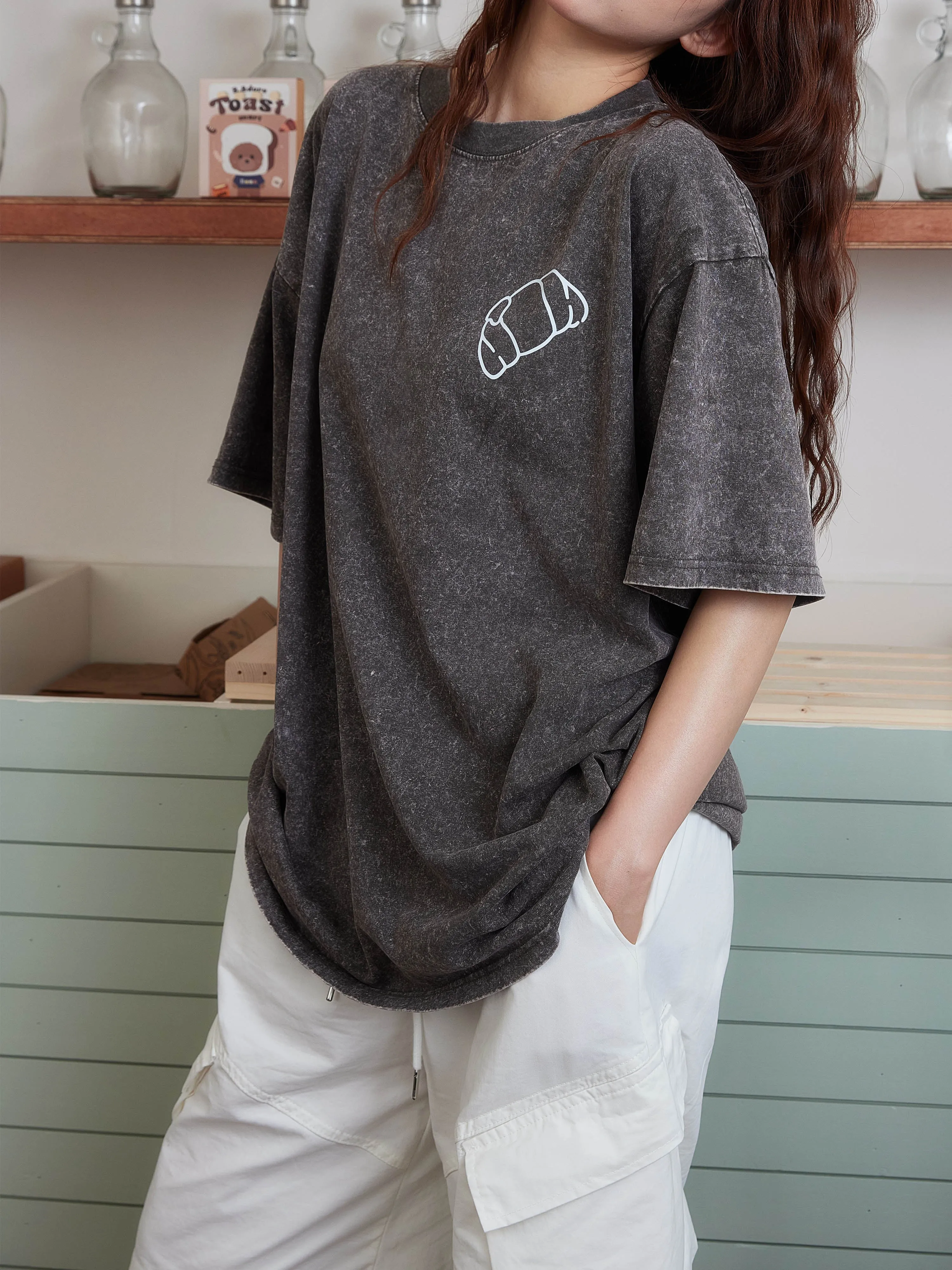 [EM] Toast Slogan Adult T-Shirt Collection GREY