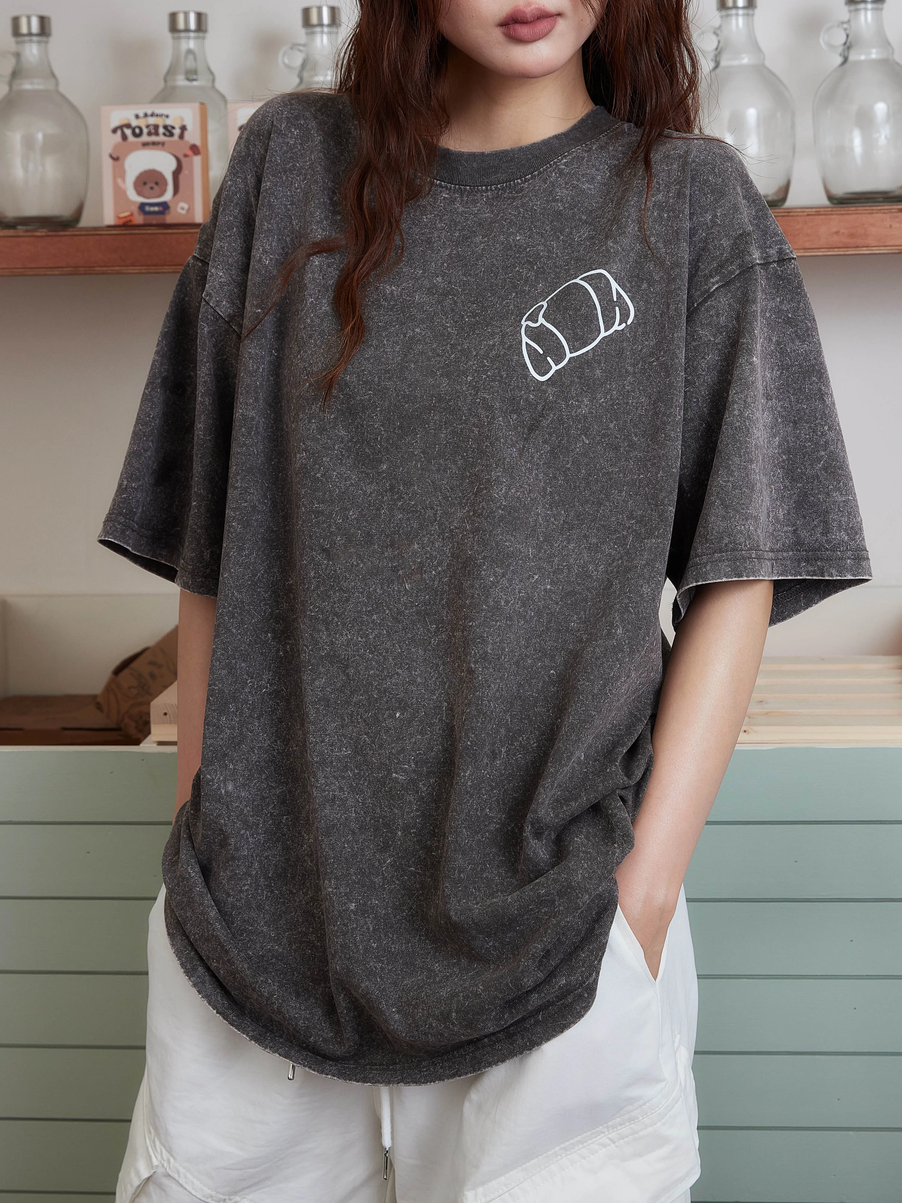 [EM] Toast Slogan Adult T-Shirt Collection GREY