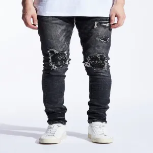 Embellish Jeans GENTRY RIP AND REPAIR Men’s - WASHED BLK