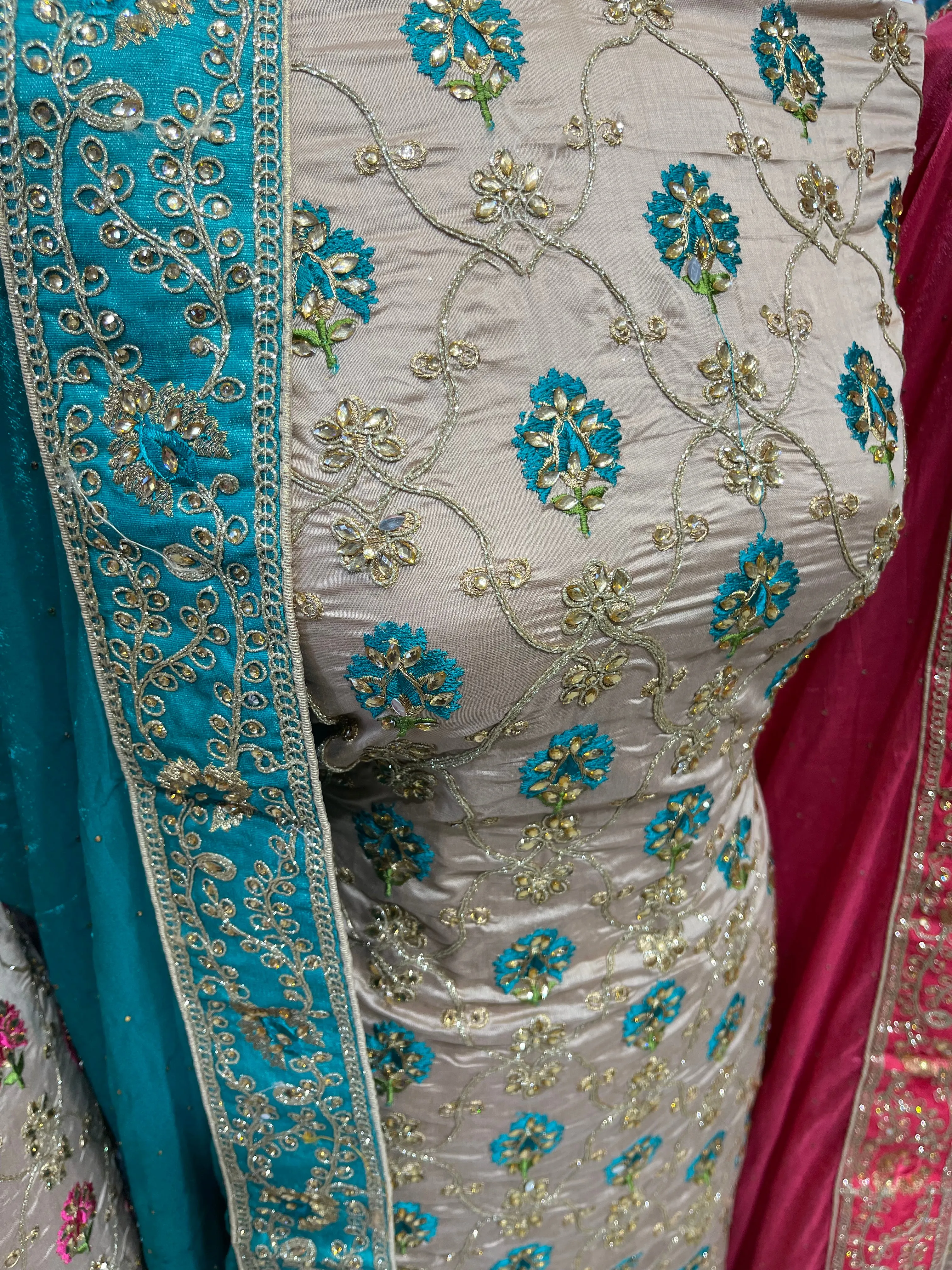 Embellished Dupion Silk