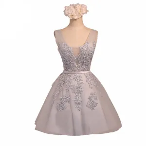 Embellished Tulle Short Homecoming Dress