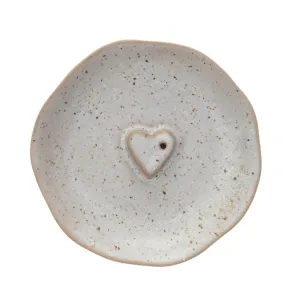 Embossed Heart Incense Dish/Holder