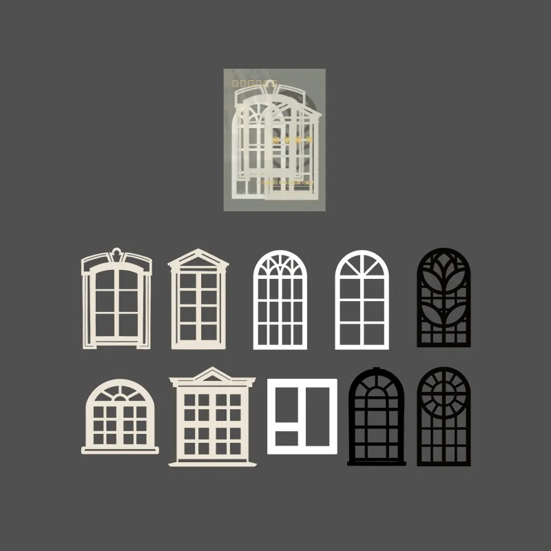 Embossed Paper Aesthetic Window Frame 20 Sheets