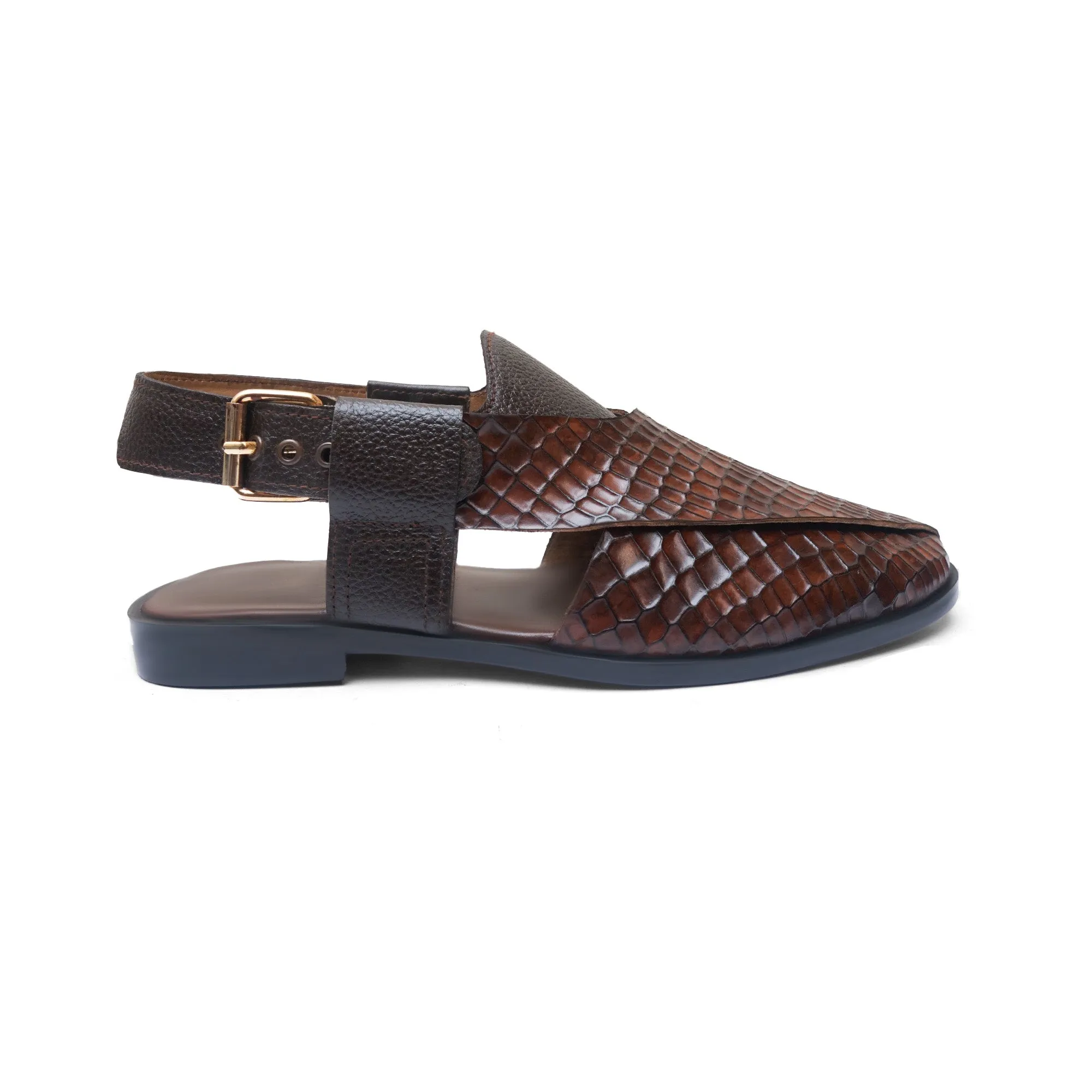 Embossed Peshawari Chappal LS-862