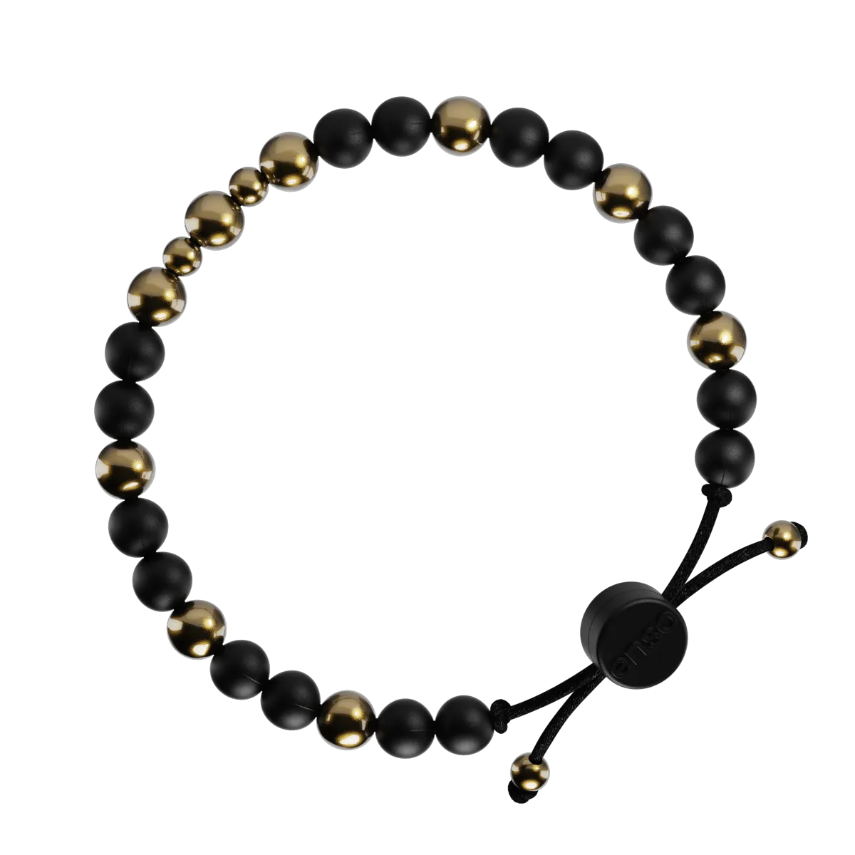 Embrace Bracelet - Obsidian & Gold