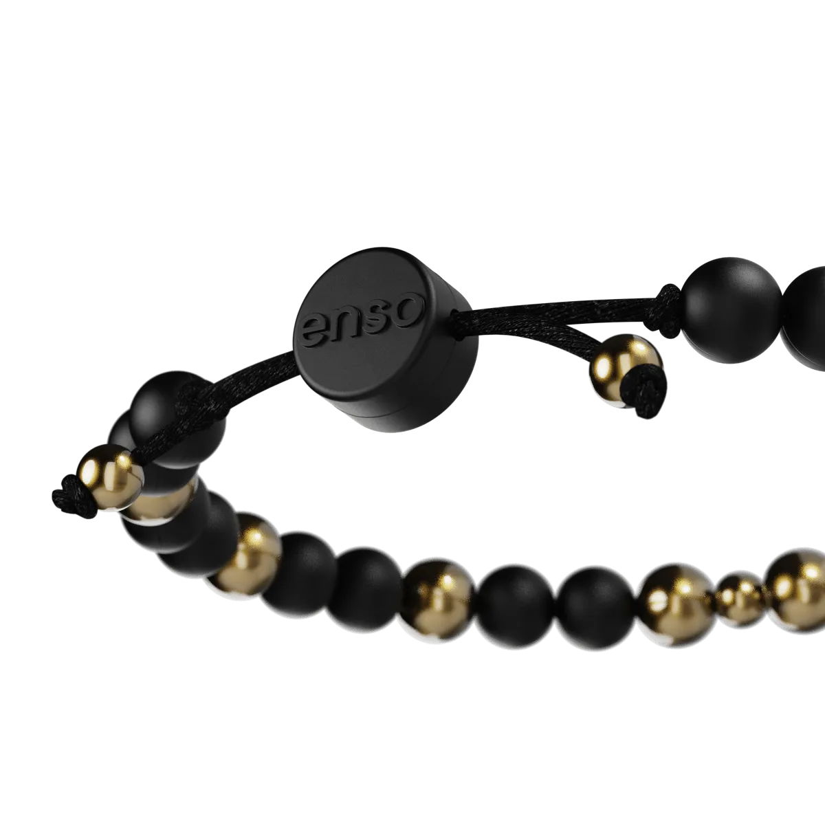 Embrace Bracelet - Obsidian & Gold