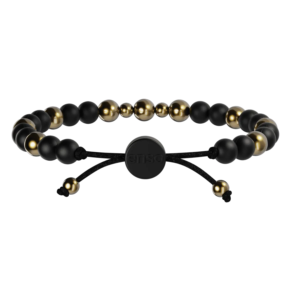 Embrace Bracelet - Obsidian & Gold