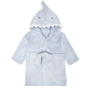 Embroidered Baby Boys Shark Robe