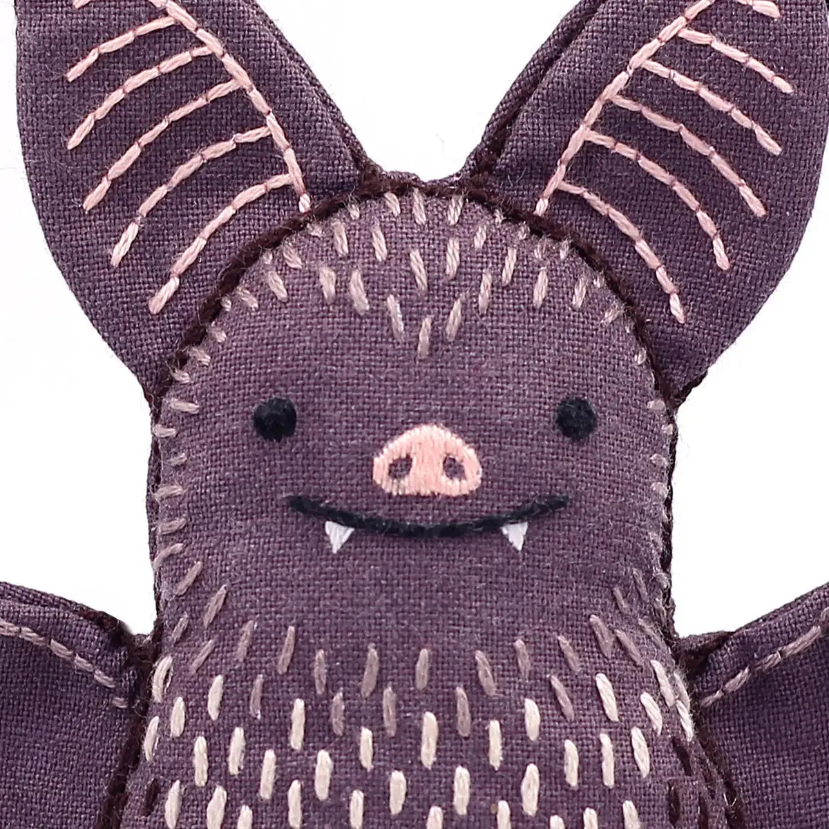 Embroidered Bat Plushie Kit | Kiriki Press