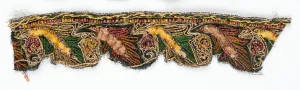 Embroidered, Beaded Handcrafted Indian Trim with Fur