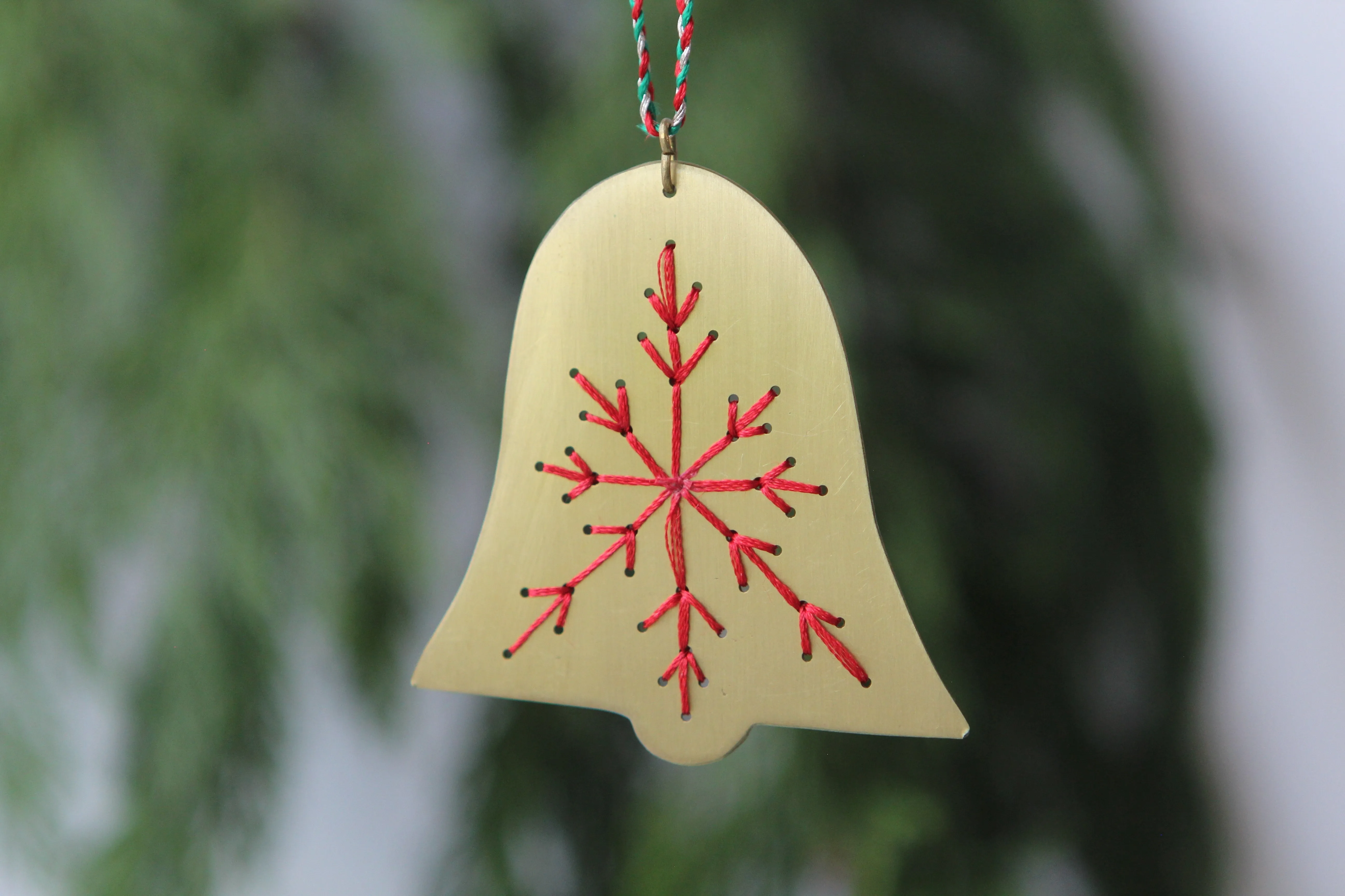 Embroidered Bell Ornament