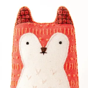 Embroidered Fox Plushie Kit | Kiriki Press