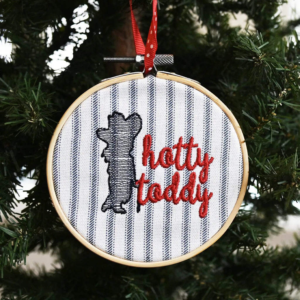 Embroidered Hotty Toddy Ornament