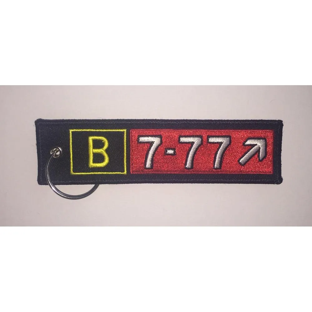 Embroidered Keychain, Boeing 777