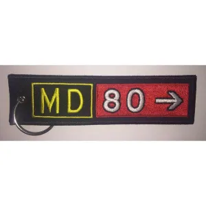 Embroidered Keychain, Classic Md-80