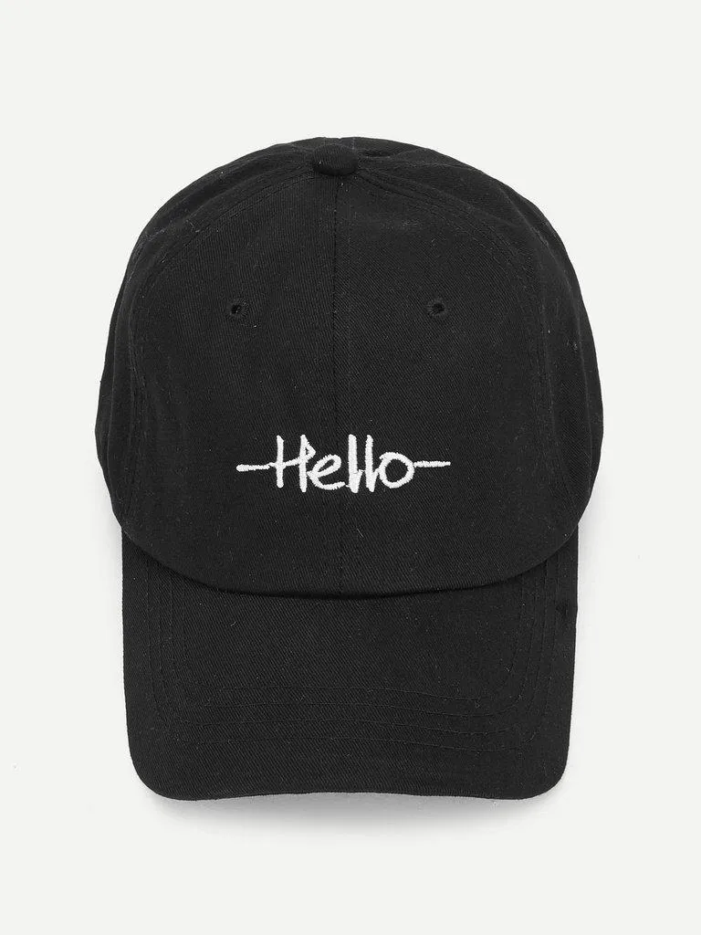 Embroidered Letter Baseball Cap