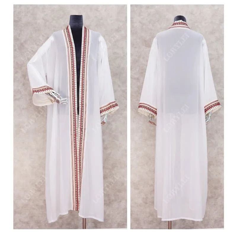 Embroidered Long Beachwear - Stylish Rayon Caftan for Effortless Summer Style