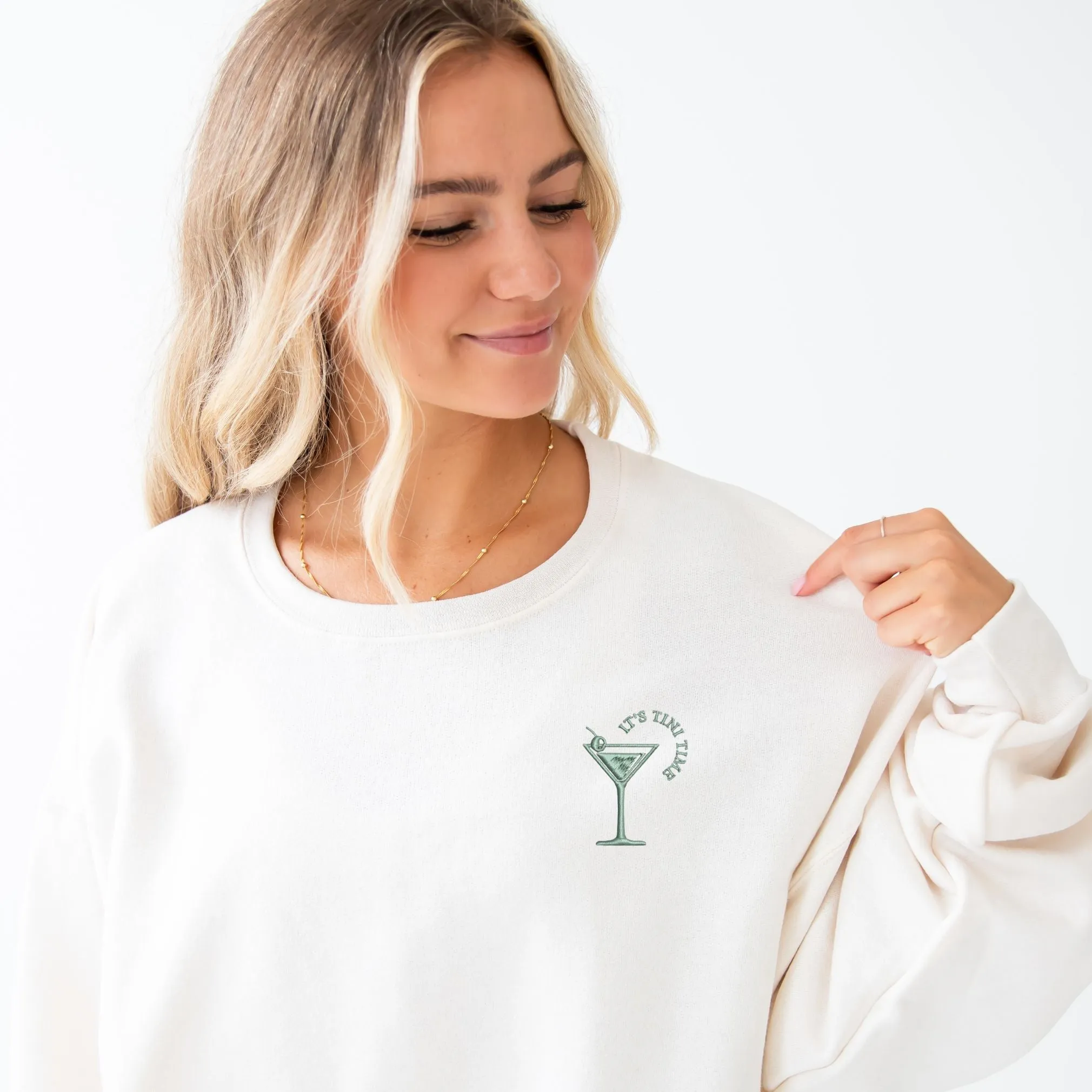 Embroidered Martini Gemma Sweatshirt