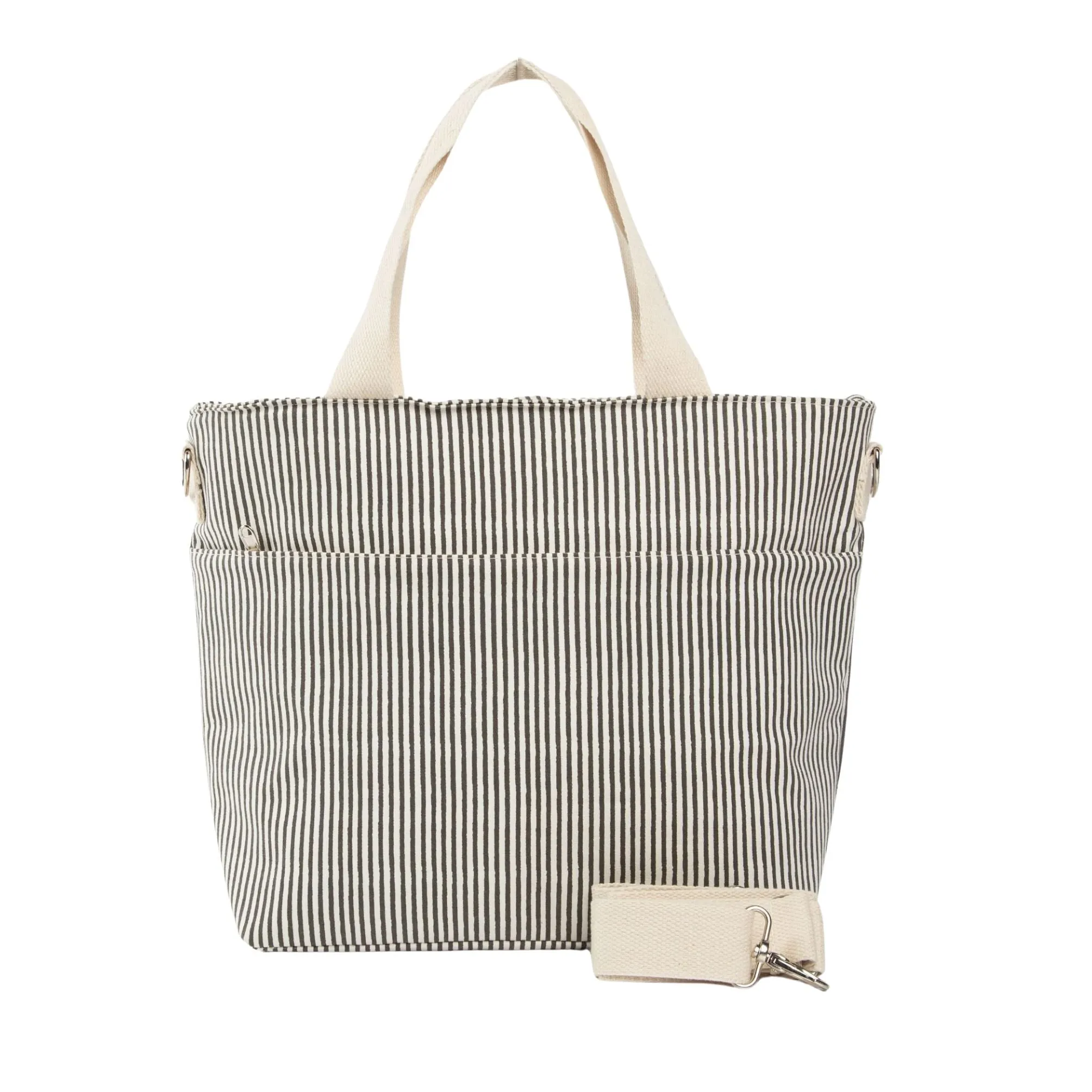 Embroidered Striped Cooler Tote