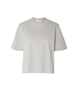 Embroidered T-shirt - Grey