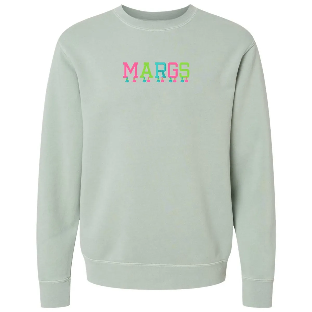 Embroidered Tasseled 'Margs' Cozy Crew