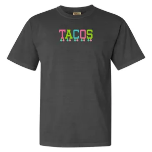 Embroidered Tasseled 'Tacos' T-Shirt