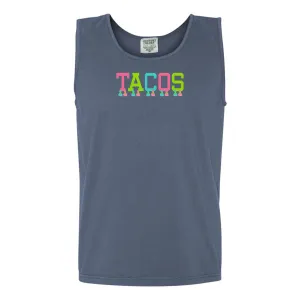 Embroidered Tasseled 'Tacos' Tank Top