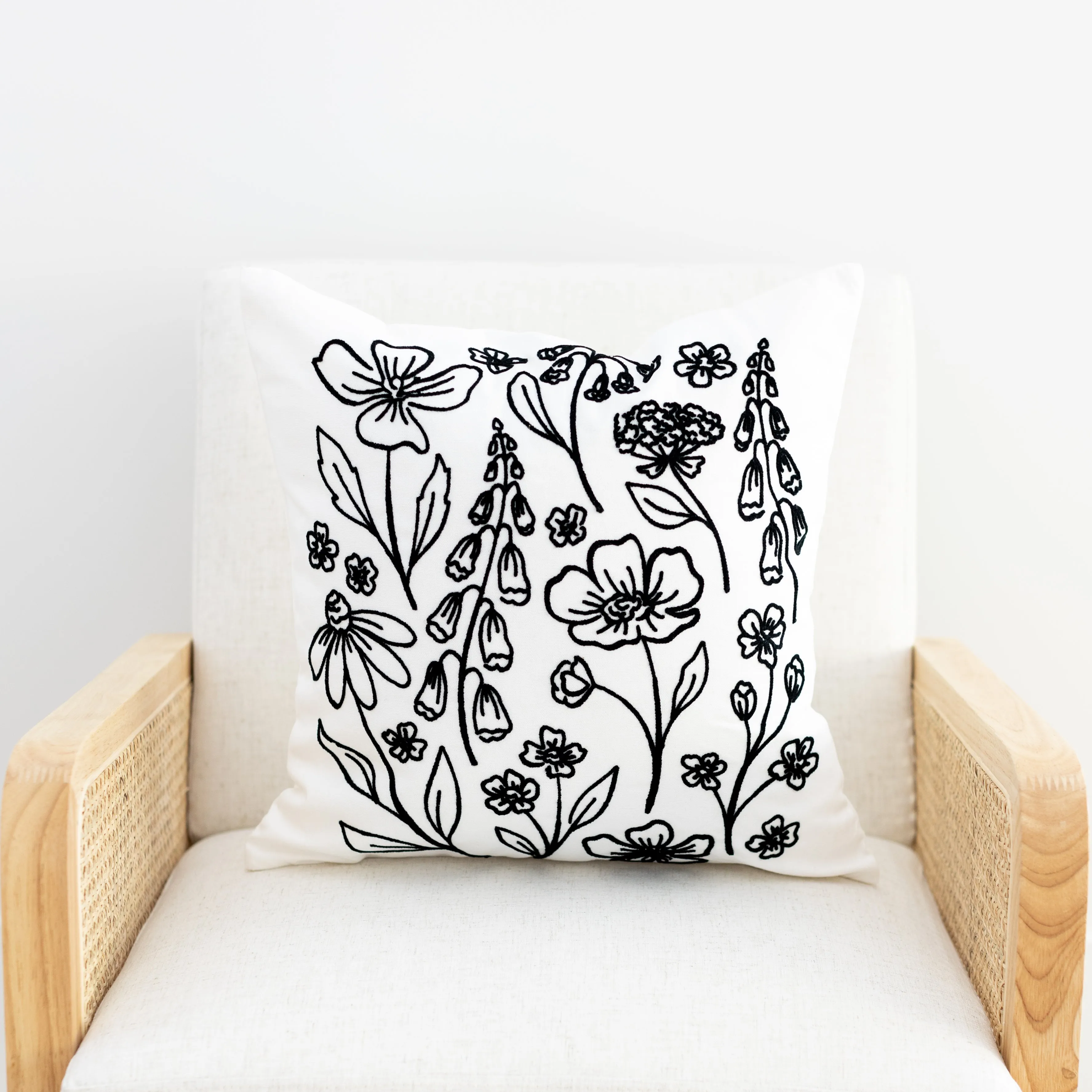 Embroidered Throw Pillow