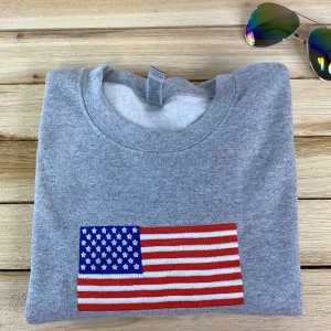 Embroidered USA Patriotic Sweatshirt