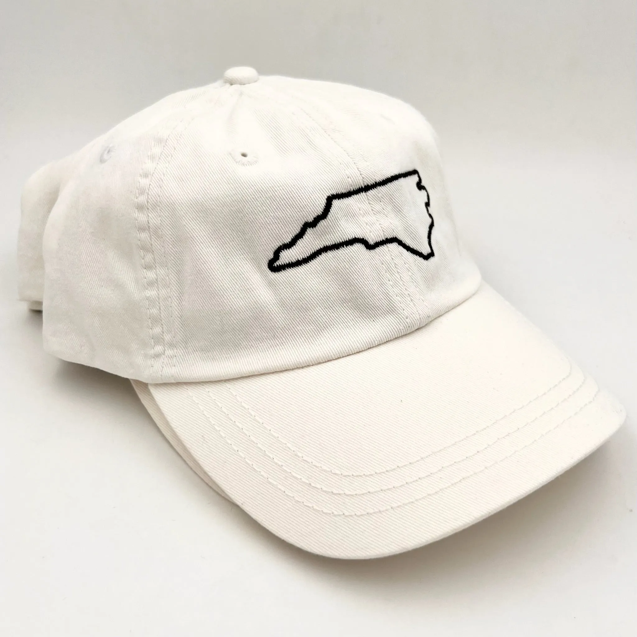 Embroidered White NC Hat