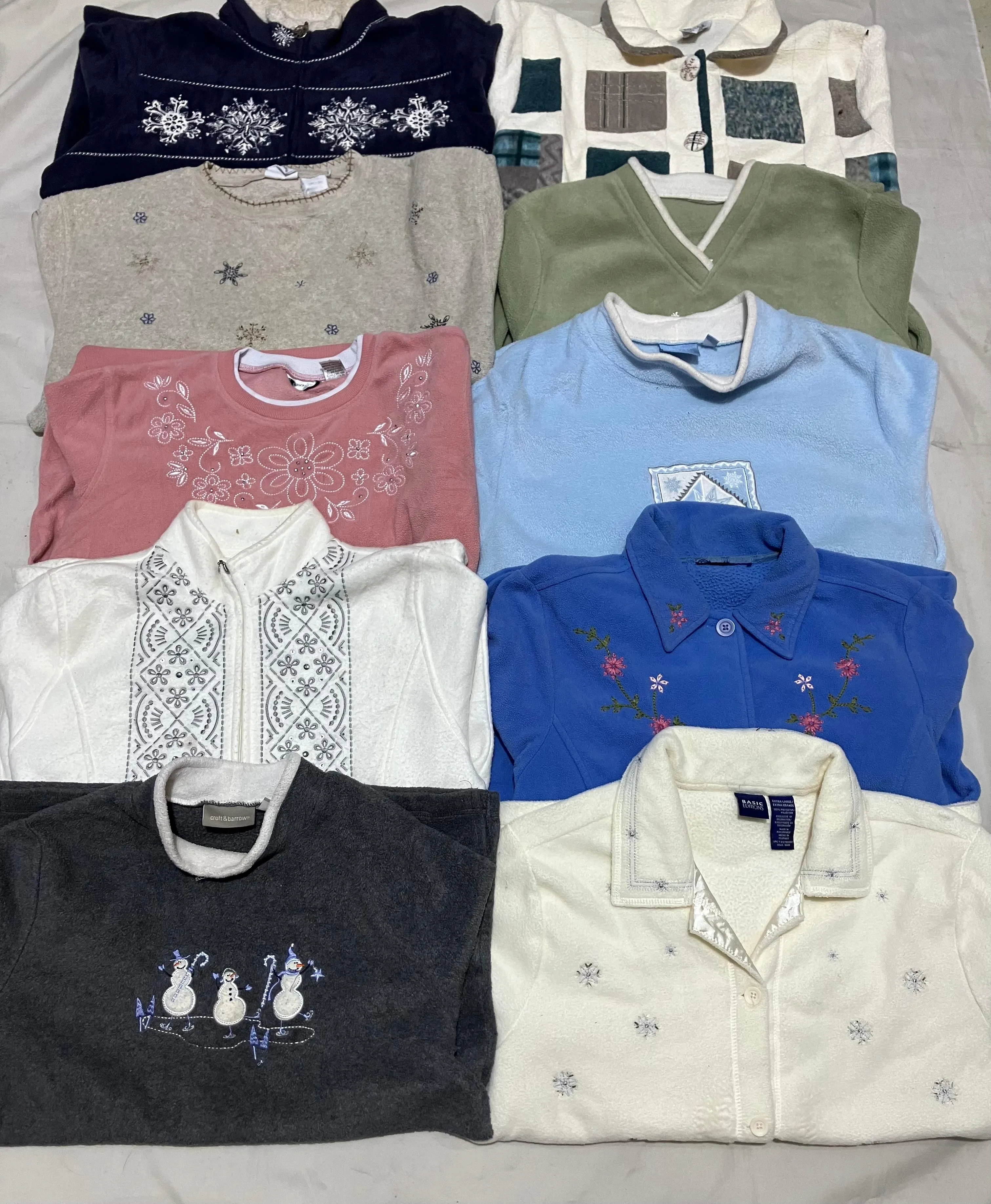 Embroidery fleece jackets  14 pieces