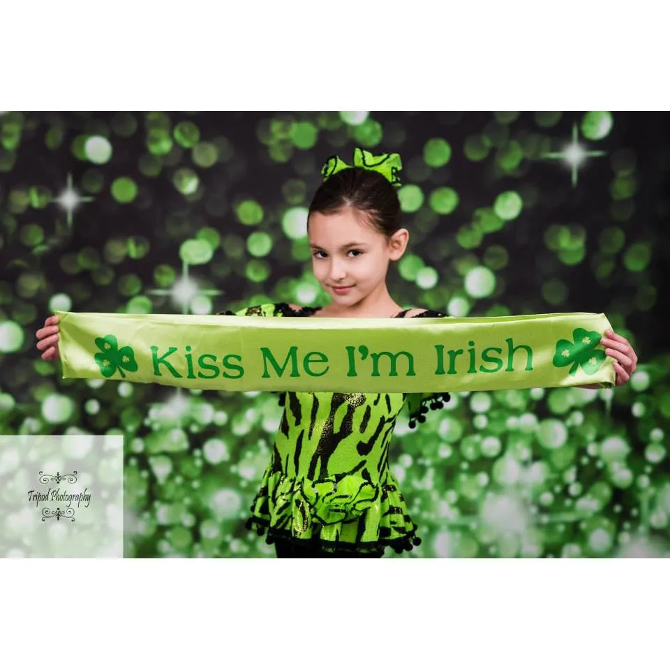 Emerald Bokeh Printed Backdrop