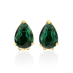 Emerald Elegance Clip On Earrings