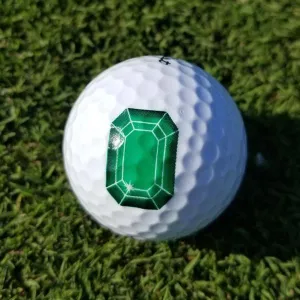 Emerald Gemstone Graphic Titleist Golf Ball - Pack of 3