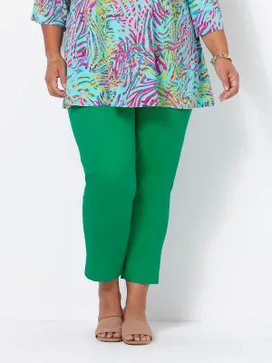 Emerald Green 7 /8 Sateen Pant