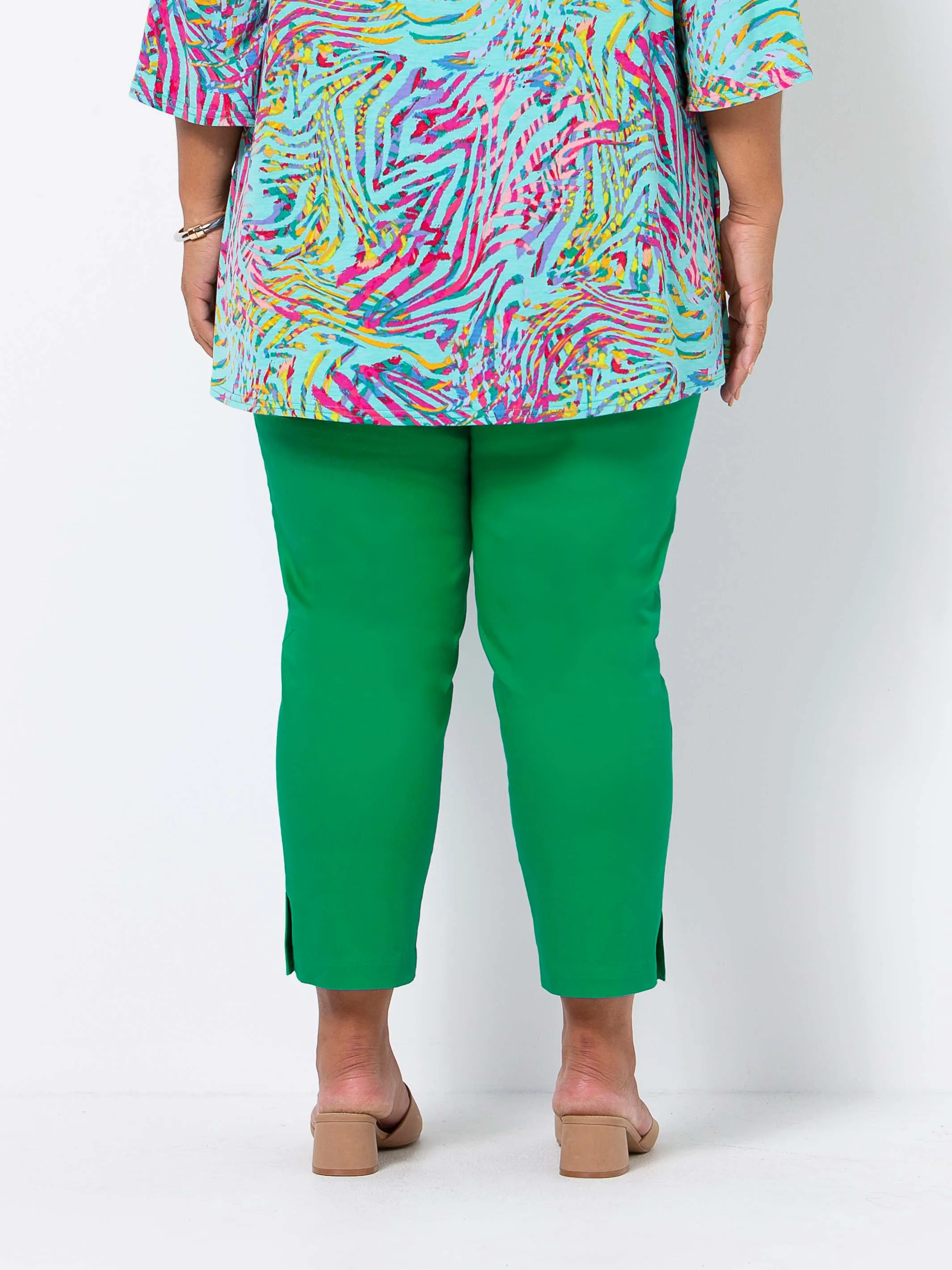 Emerald Green 7 /8 Sateen Pant