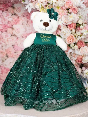 Emerald Green last teddy bear for quinceanera